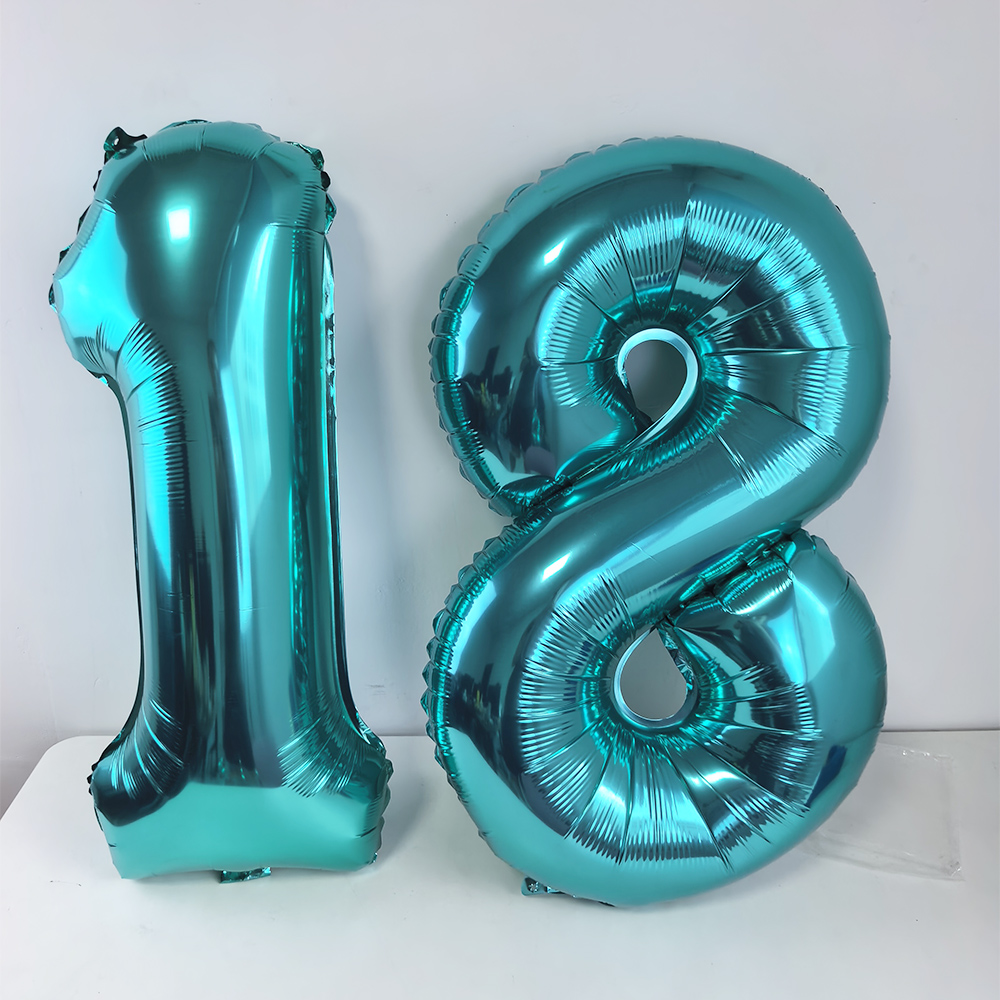 Balloon Pump Hand - 32 polegada cerceta azul número 18