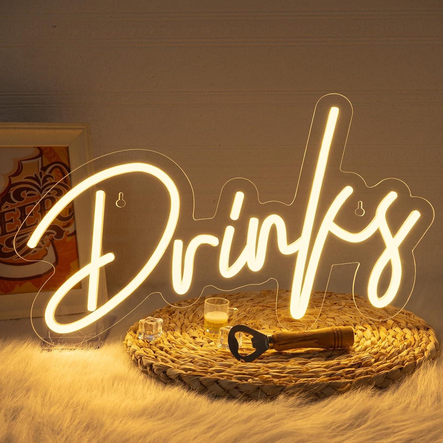 Neon Sign Party - Letreiro de Neon LED para Bebidas,