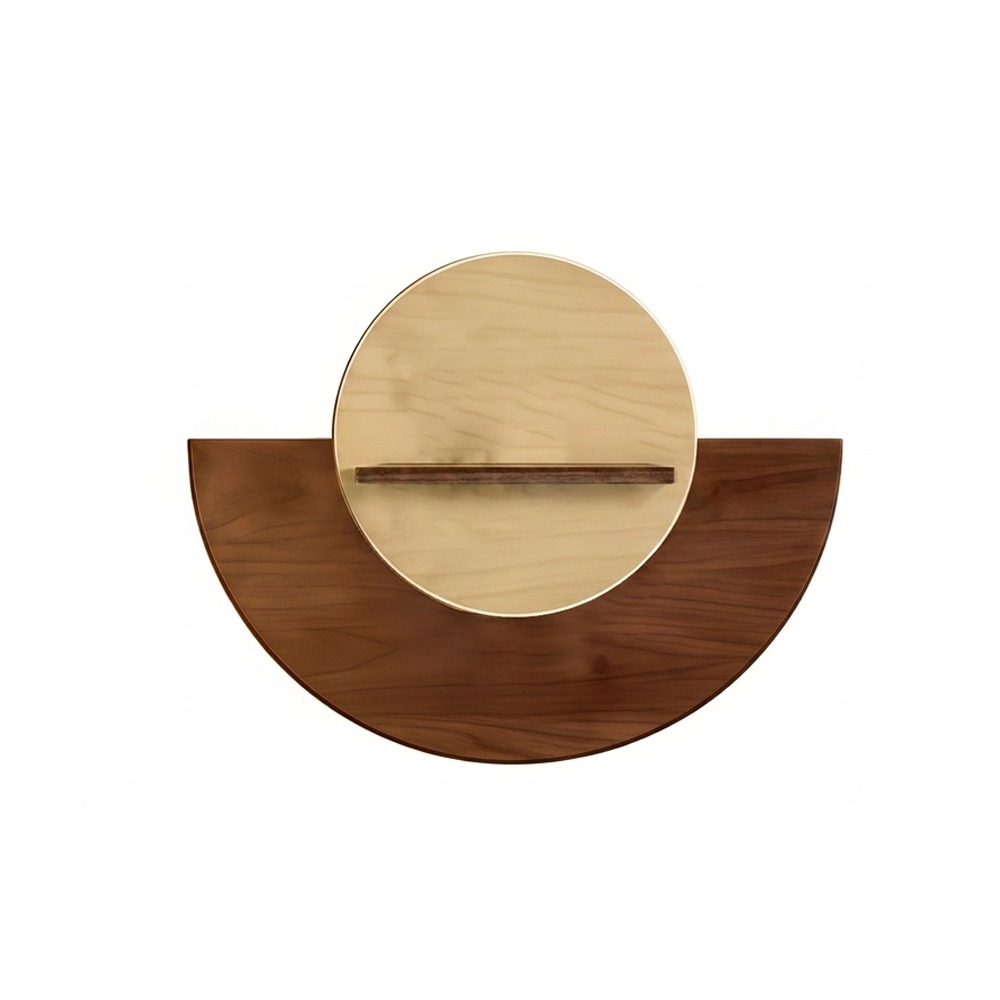 Flower Wall Panel - Prateleira de Parede Oval de Madeira