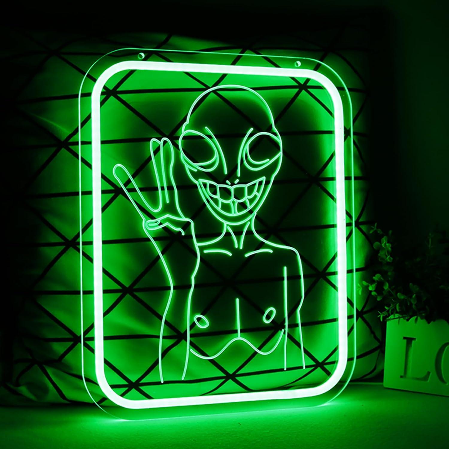 Letreiro Neon Alienígena com L - Neon Sign Party avaliação e preço
