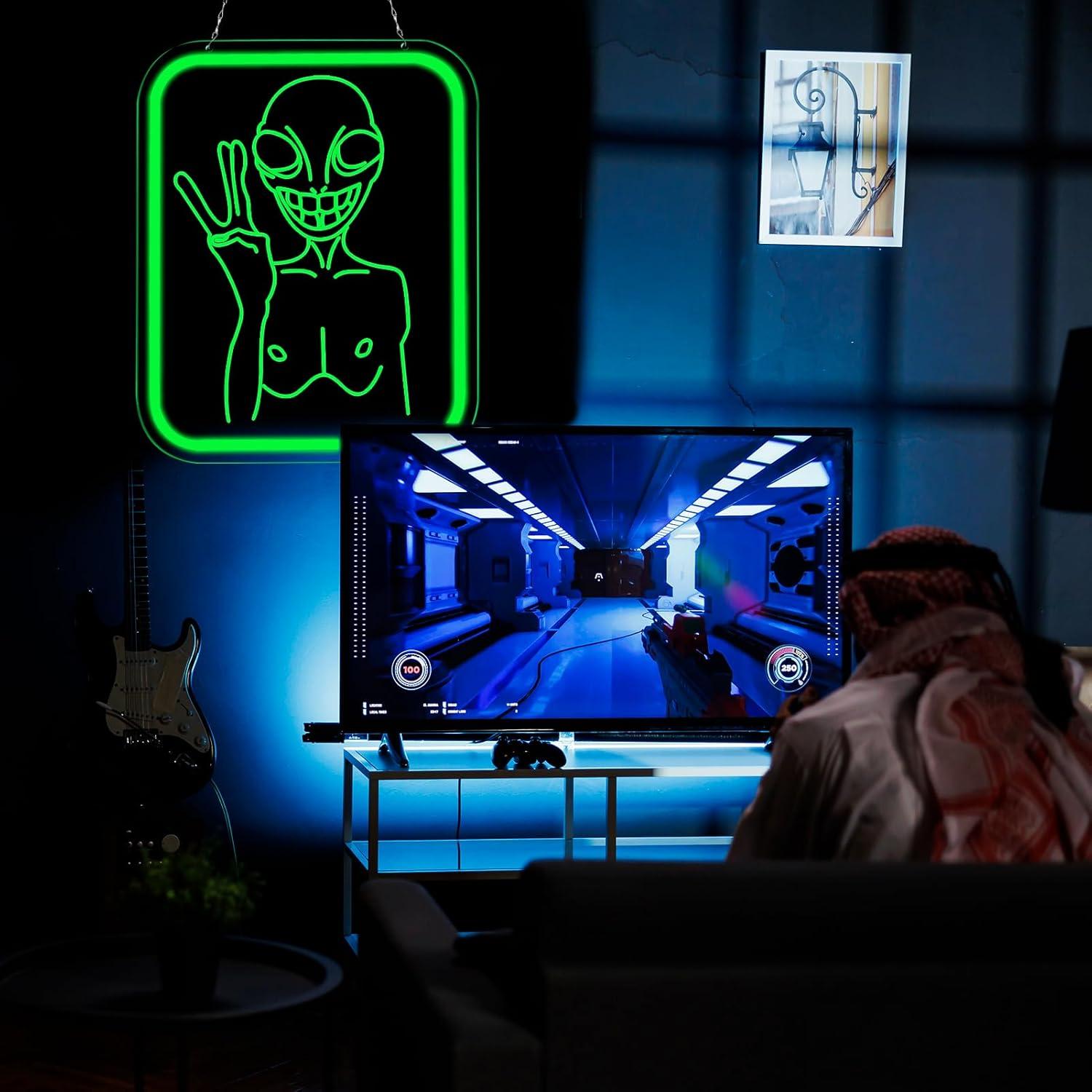 Letreiro Neon Alienígena com L - Neon Sign Party avaliação e preço