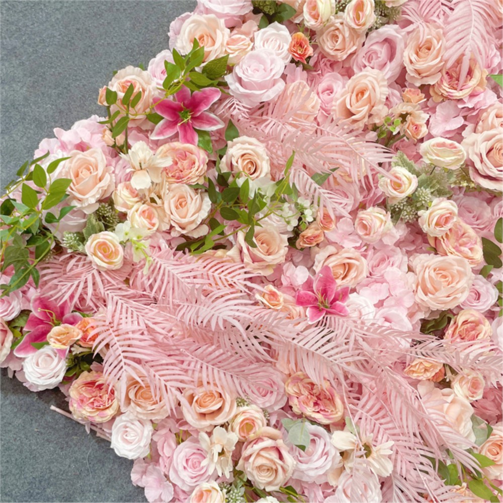 Uflower 5d rosa rosa pano flor - Flower Wall Panel avaliação e preço