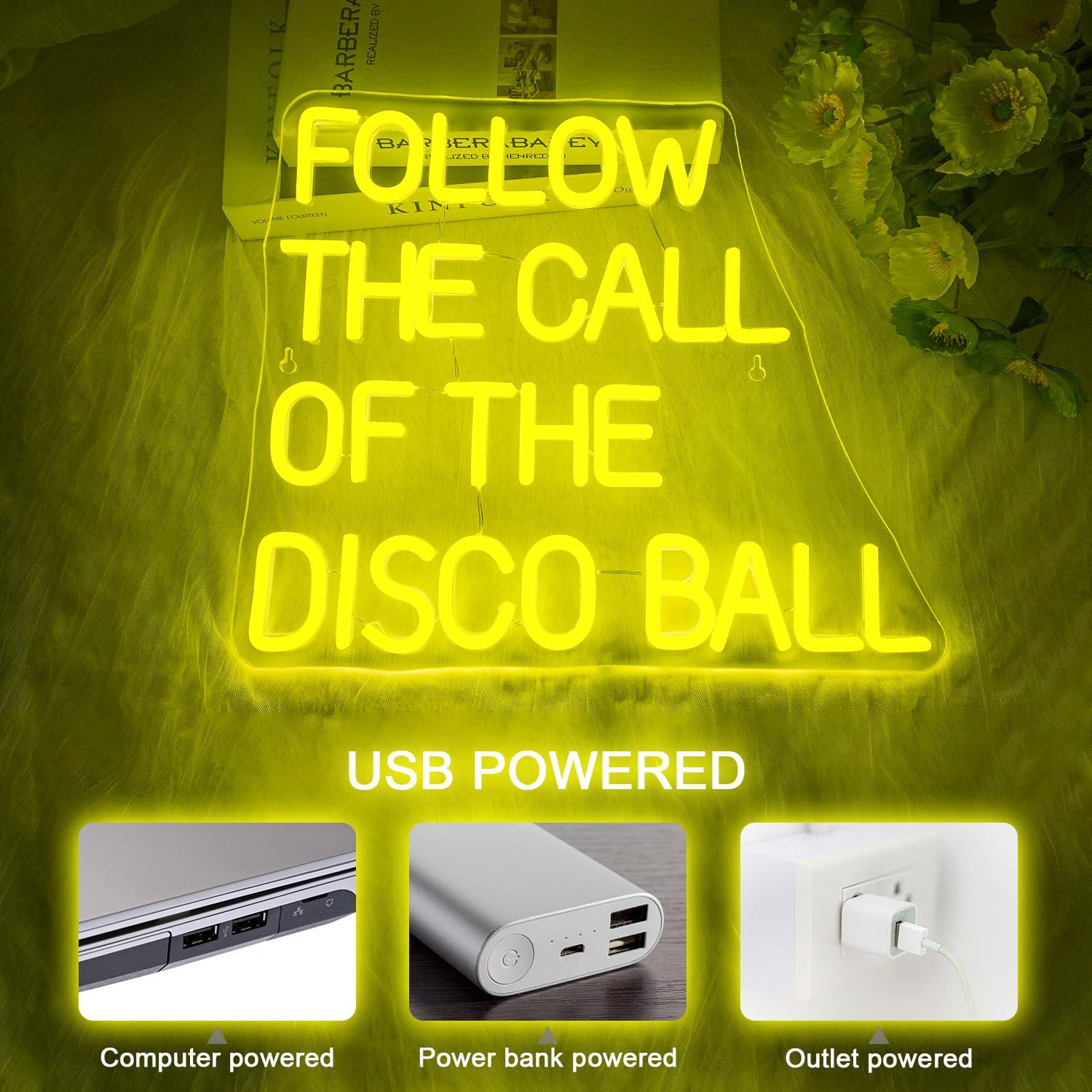 Siga o chamado da bola de disc - Neon Sign Party avaliação e preço