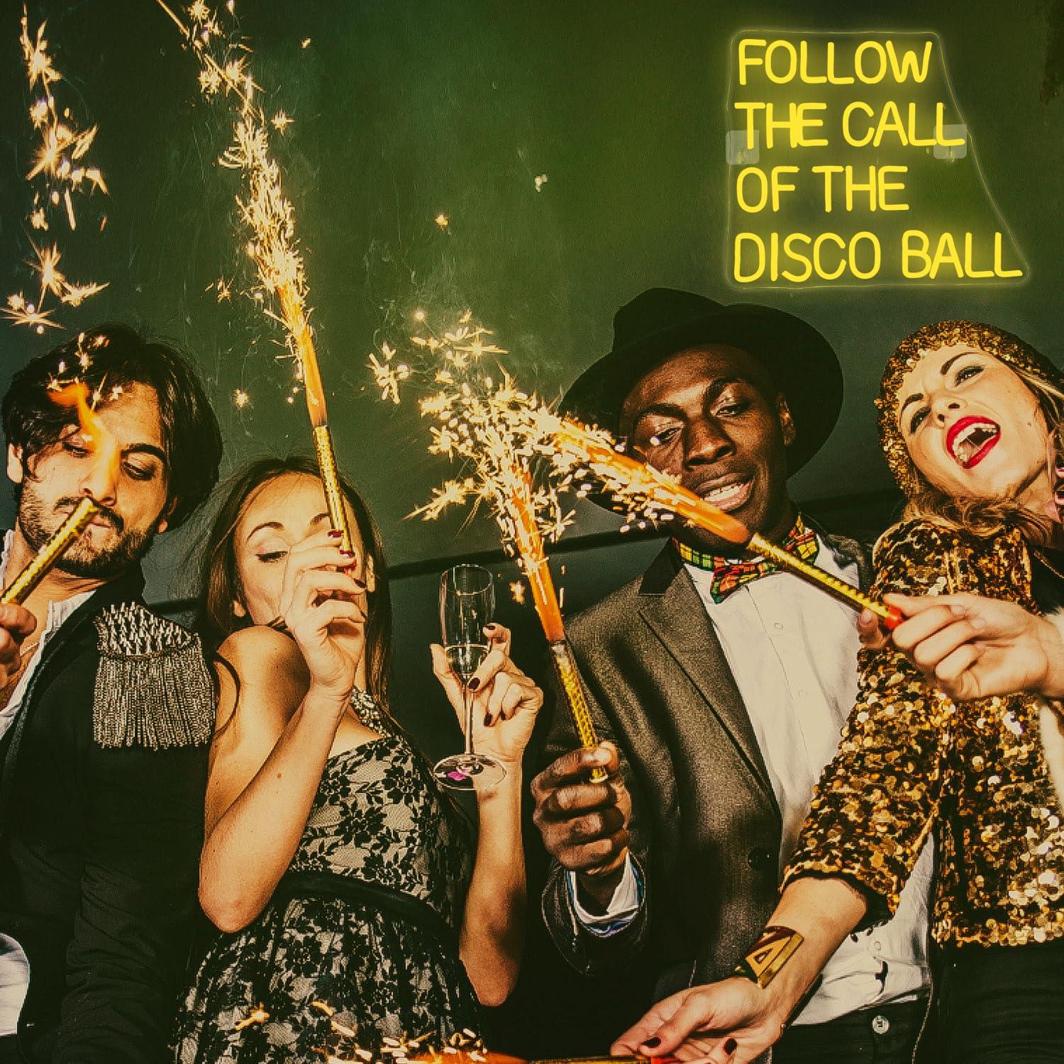 Siga o chamado da bola de disc - Neon Sign Party avaliação e preço